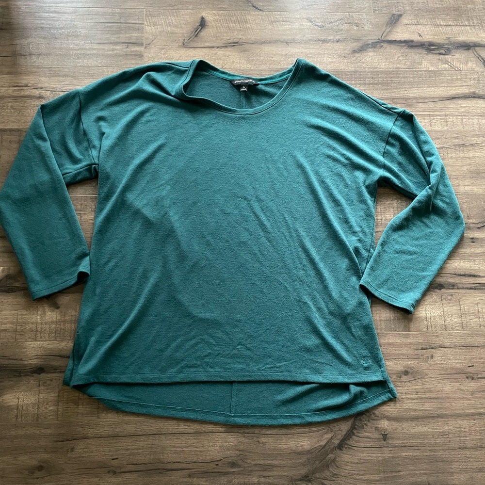 Banana Republic Sweater Women’s XL Teal Lightweight Knit Long Sleeve Casual Top